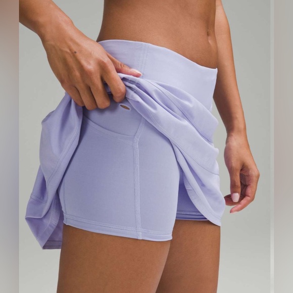 Women’s LULULEMON Lilac Smoke* Pace Rival Mid-Rise Skort Skirt - Picture 2 of 10